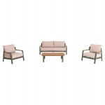 ΣΕΤ ΣΑΛΟΝΙ ΕΞ.ΧΩΡΟΥ 4ΤΜΧ ELARA HM6195.06 ΠΡΑΣΙΝΟ ΑΛΟΥΜΙΝΙΟ-ΜΠΕΖ OLEFIN-TEAK ΦΥΣΙΚΟ