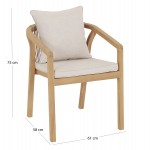 ΠΟΛΥΘΡΟΝΑ CONTREL HM6244.01 ΞΥΛΟ ΑΚΑΚΙΑΣ ΦΥΣΙΚΟ-ΣΧΟΙΝΙ & ΜΑΞΙΛΑΡΙΑ ΜΠΕΖ 58x60x74Υεκ.