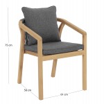 ΠΟΛΥΘΡΟΝΑ CONTREL HM6244.02 ΞΥΛΟ ΑΚΑΚΙΑΣ ΦΥΣΙΚΟ-ΣΧΟΙΝΙ & ΜΑΞΙΛΑΡΙΑ ΓΚΡΙ 58x60x74Υεκ.