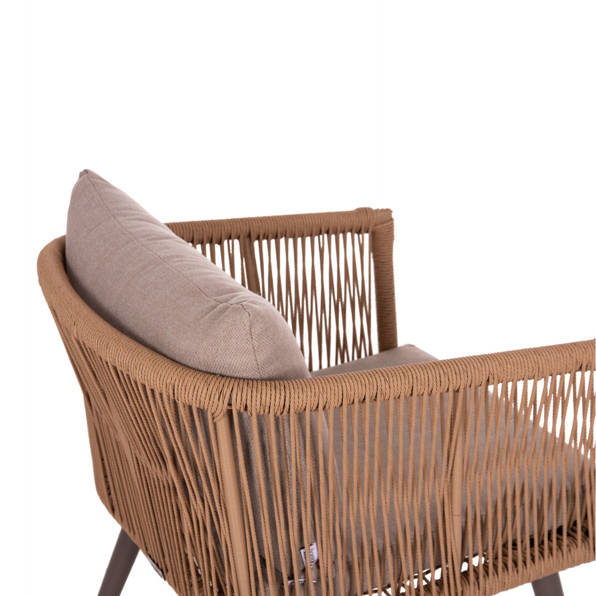 ΣΑΛΟΝΙ ΕΞ.ΧΩΡΟΥ 4ΤΜΧ FREJA HM6057.04 ΑΛΟΥΜ.ΚΑΠΟΥΤΣΙΝΟ-PE RATTAN & ΜΑΞΙΛΑΡΙΑ ΜΠΕΖ