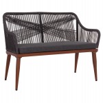 ΚΑΝΑΠΕΣ 2ΘΕΣΙΟΣ MYRTIA HM5550.11 AΛΟΥΜΙΝΙΟ ΚΑΦΕ--ΑΝΘΡΑΚΙ P.E. ΣΧΟΙΝΙ 123x61x90Υεκ