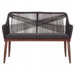 ΚΑΝΑΠΕΣ 2ΘΕΣΙΟΣ MYRTIA HM5550.11 AΛΟΥΜΙΝΙΟ ΚΑΦΕ--ΑΝΘΡΑΚΙ P.E. ΣΧΟΙΝΙ 123x61x90Υεκ