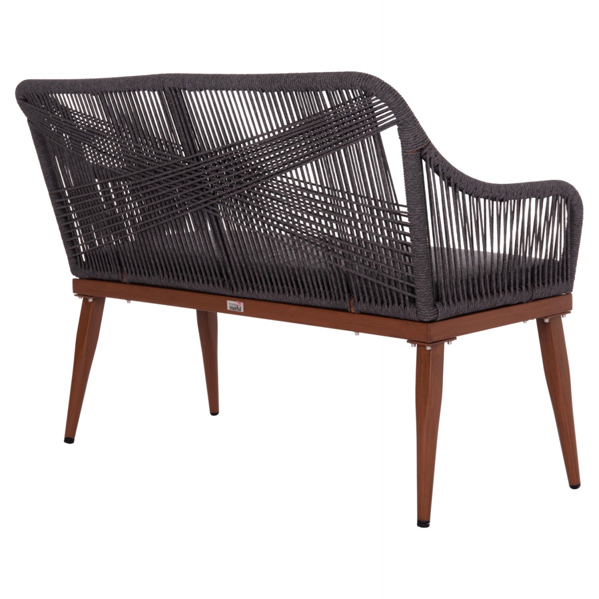 ΚΑΝΑΠΕΣ 2ΘΕΣΙΟΣ MYRTIA HM5550.11 AΛΟΥΜΙΝΙΟ ΚΑΦΕ--ΑΝΘΡΑΚΙ P.E. ΣΧΟΙΝΙ 123x61x90Υεκ