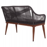 ΚΑΝΑΠΕΣ 2ΘΕΣΙΟΣ MYRTIA HM5550.11 AΛΟΥΜΙΝΙΟ ΚΑΦΕ--ΑΝΘΡΑΚΙ P.E. ΣΧΟΙΝΙ 123x61x90Υεκ