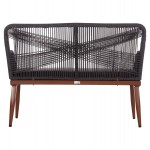 ΚΑΝΑΠΕΣ 2ΘΕΣΙΟΣ MYRTIA HM5550.11 AΛΟΥΜΙΝΙΟ ΚΑΦΕ--ΑΝΘΡΑΚΙ P.E. ΣΧΟΙΝΙ 123x61x90Υεκ