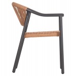 ΠΟΛΥΘΡΟΝΑ KERLY HM6050.10 ΑΛΟΥΜΙΝΙΟ ΣΚΟΥΡΟ ΓΚΡΙ--ΜΠΕΖ ΣΥΝΘΕΤΙΚΟ RATTAN 54x58,5x76Υεκ