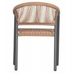 ΠΟΛΥΘΡΟΝΑ KERLY HM6050.10 ΑΛΟΥΜΙΝΙΟ ΣΚΟΥΡΟ ΓΚΡΙ--ΜΠΕΖ ΣΥΝΘΕΤΙΚΟ RATTAN 54x58,5x76Υεκ