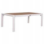 ΤΡΑΠΕΖΑΚΙ ΞΑΠΛΩΣΤΡΑΣ BENTRY HM6276.01 ΑΛΟΥΜΙΝΙΟ ΛΕΥΚΟ--POLYWOOD 100x56x35Υεκ.