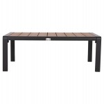 ΤΡΑΠΕΖΑΚΙ ΞΑΠΛΩΣΤΡΑΣ BENTRY HM6276.03 ΑΛΟΥΜΙΝΙΟ ΣΚΟΥΡΟ ΓΚΡΙ--POLYWOOD 100x56x35Υεκ.