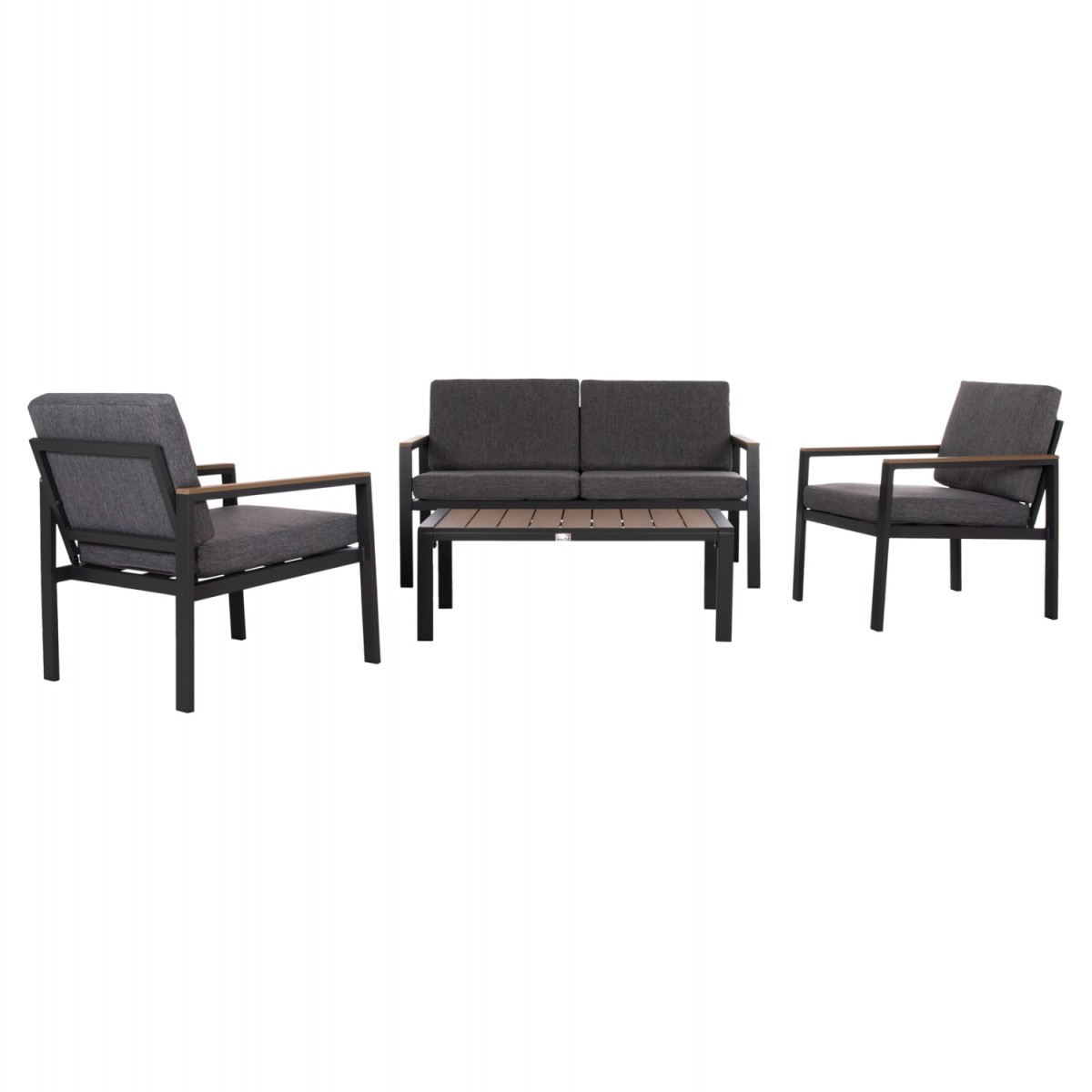 ΣΕΤ ΣΑΛΟΝΙ ΕΞ.ΧΩΡΟΥ 4ΤΜΧ SAFIN HM6278.03 ΑΛΟΥΜΙΝΙΟ & OLEFIN ΣΚΟΥΡΟ ΓΚΡΙ--POLYWOOD