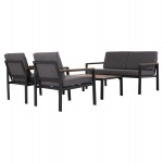 ΣΕΤ ΣΑΛΟΝΙ ΕΞ.ΧΩΡΟΥ 4ΤΜΧ SAFIN HM6278.03 ΑΛΟΥΜΙΝΙΟ & OLEFIN ΣΚΟΥΡΟ ΓΚΡΙ--POLYWOOD