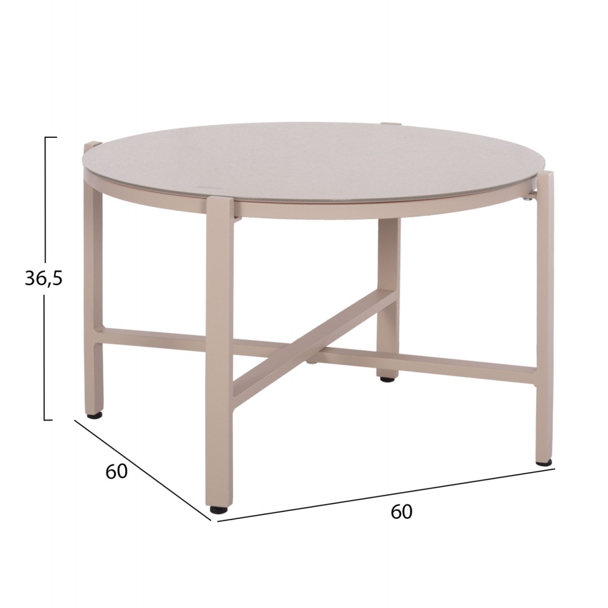 ΣΕΤ ΣΑΛΟΝΙ 4ΤΜΧ JULIETTE HM6280.04 ΚΑΠΟΥΤΣΙΝΟ ΑΛΟΥΜΙΝΙΟ-TEXTILENE--TEMPERED GLASS