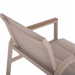 ΣΕΤ ΣΑΛΟΝΙ 4ΤΜΧ JULIETTE HM6280.04 ΚΑΠΟΥΤΣΙΝΟ ΑΛΟΥΜΙΝΙΟ-TEXTILENE--TEMPERED GLASS