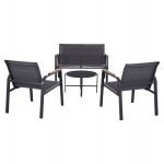 ΣΕΤ ΣΑΛΟΝΙ ΕΞ.ΧΩΡΟΥ 4ΤΜΧ JULIETTE HM6280.03 ΓΚΡΙ ΑΛΟΥΜΙΝΙΟ-TEXTILENE--TEMPERED GLASS