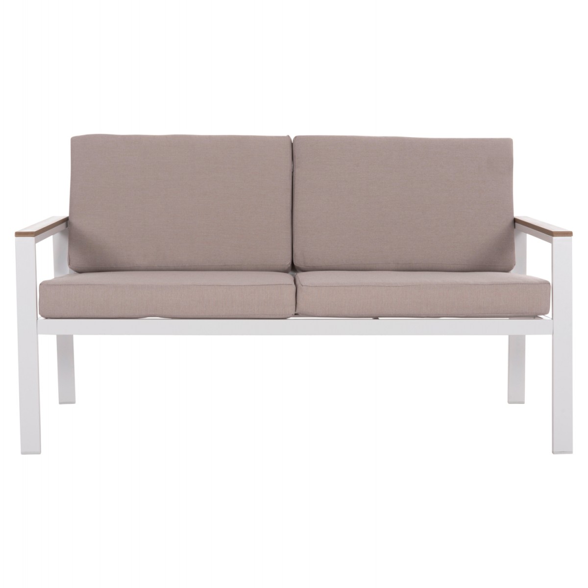 ΚΑΝΑΠΕΣ 2-ΘΕΣΙΟΣ SAFIN HM6279.01 ΑΛΟΥΜΙΝΙΟ ΛΕΥΚΟ-ΜΠΕΖ ΜΑΞΙΛΑΡΙΑ 140x70x77Υεκ