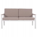 ΚΑΝΑΠΕΣ 2-ΘΕΣΙΟΣ SAFIN HM6279.01 ΑΛΟΥΜΙΝΙΟ ΛΕΥΚΟ-ΜΠΕΖ ΜΑΞΙΛΑΡΙΑ 140x70x77Υεκ