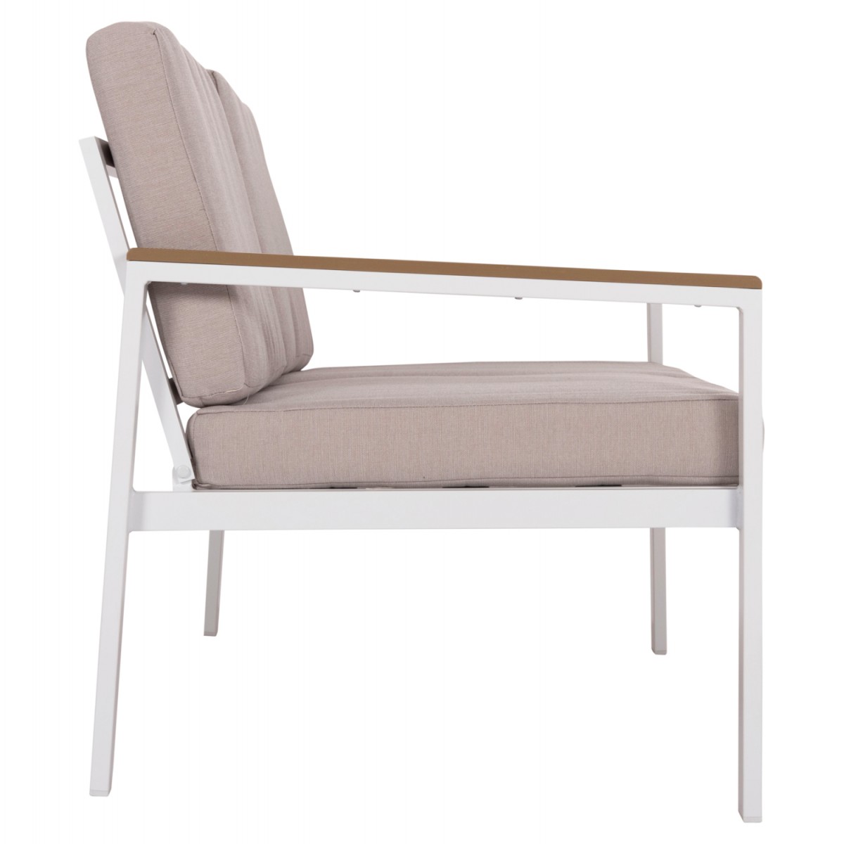 ΚΑΝΑΠΕΣ 2-ΘΕΣΙΟΣ SAFIN HM6279.01 ΑΛΟΥΜΙΝΙΟ ΛΕΥΚΟ-ΜΠΕΖ ΜΑΞΙΛΑΡΙΑ 140x70x77Υεκ