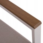 ΚΑΝΑΠΕΣ 2-ΘΕΣΙΟΣ SAFIN HM6279.01 ΑΛΟΥΜΙΝΙΟ ΛΕΥΚΟ-ΜΠΕΖ ΜΑΞΙΛΑΡΙΑ 140x70x77Υεκ