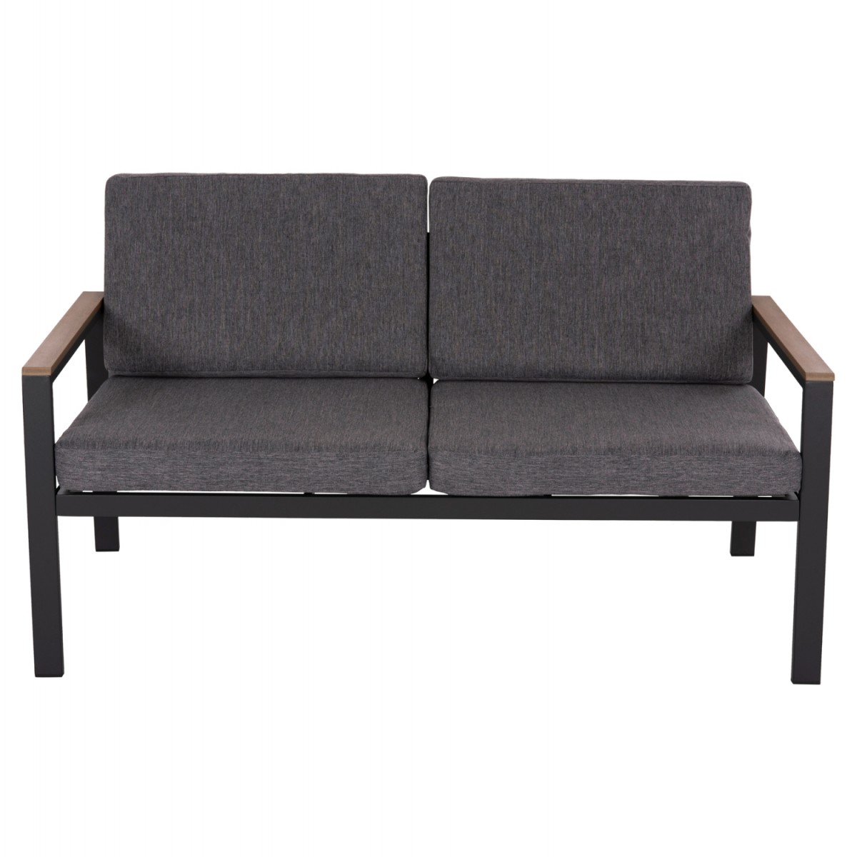 ΚΑΝΑΠΕΣ 2-ΘΕΣΙΟΣ SAFIN HM6279.03 ΑΛΟΥΜΙΝΙΟ & ΜΑΞΙΛΑΡΙΑ ΣΕ ΑΝΘΡΑΚΙ 140x70x77Υεκ