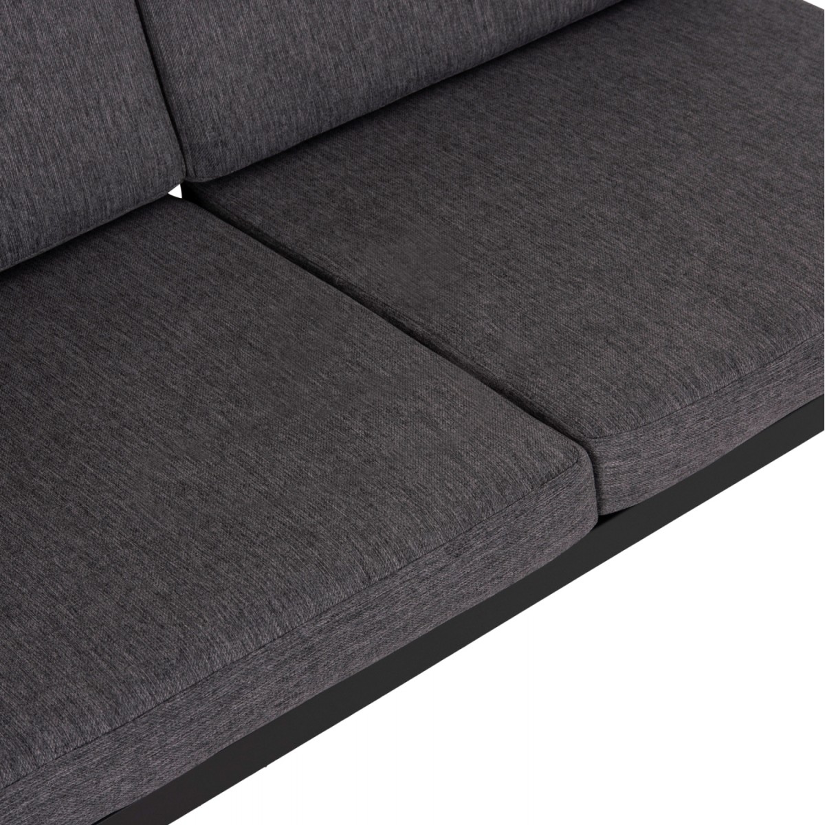 ΚΑΝΑΠΕΣ 2-ΘΕΣΙΟΣ SAFIN HM6279.03 ΑΛΟΥΜΙΝΙΟ & ΜΑΞΙΛΑΡΙΑ ΣΕ ΑΝΘΡΑΚΙ 140x70x77Υεκ