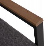 ΚΑΝΑΠΕΣ 2-ΘΕΣΙΟΣ SAFIN HM6279.03 ΑΛΟΥΜΙΝΙΟ & ΜΑΞΙΛΑΡΙΑ ΣΕ ΑΝΘΡΑΚΙ 140x70x77Υεκ