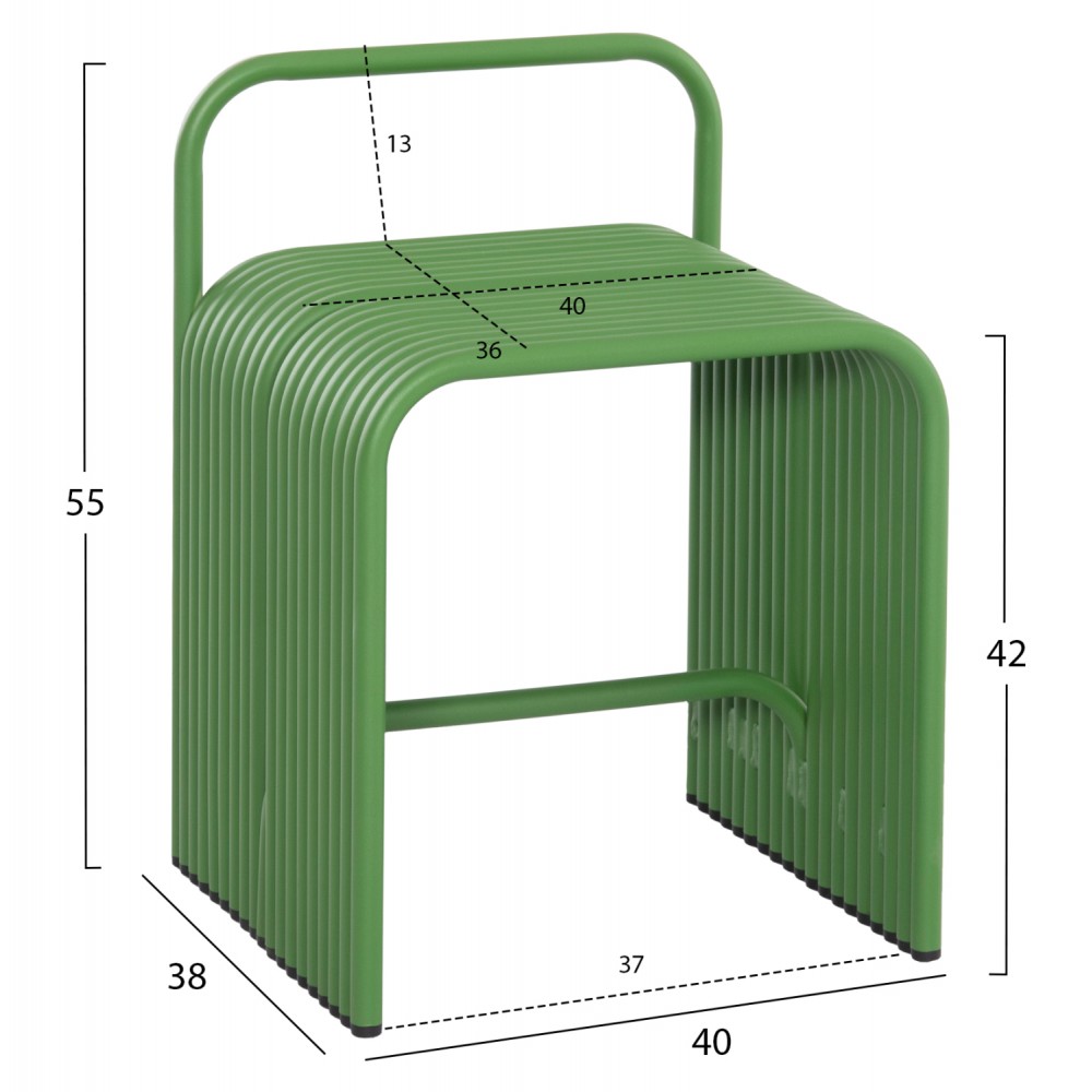 ΣΚΑΜΠΟ ΣΕΙΡΑ INTREPID HM6326.07 ΑΛΟΥΜΙΝΙΟ ΣΕ ΠΡΑΣΙΝΟ ΧΡΩΜΑ 40x38x55Υεκ.