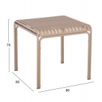 ΤΡΑΠΕΖΙ ΤΕΤΡΑΓΩΝΟ ΑΛΟΥΜΙΝΙΟΥ RACHEL HM6338.04 ΣΑΜΠΑΝΙ 80x80x76Υεκ.