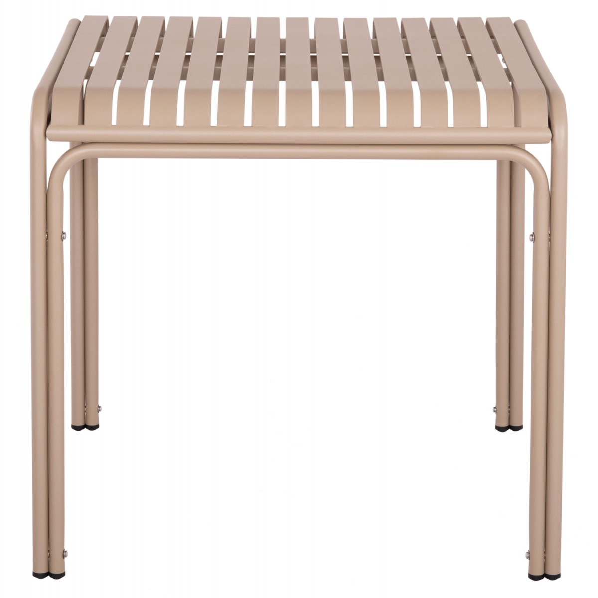 ΤΡΑΠΕΖΙ ΤΕΤΡΑΓΩΝΟ ΑΛΟΥΜΙΝΙΟΥ RACHEL HM6338.04 ΣΑΜΠΑΝΙ 80x80x76Υεκ.