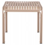 ΤΡΑΠΕΖΙ ΤΕΤΡΑΓΩΝΟ ΑΛΟΥΜΙΝΙΟΥ RACHEL HM6338.04 ΣΑΜΠΑΝΙ 80x80x76Υεκ.