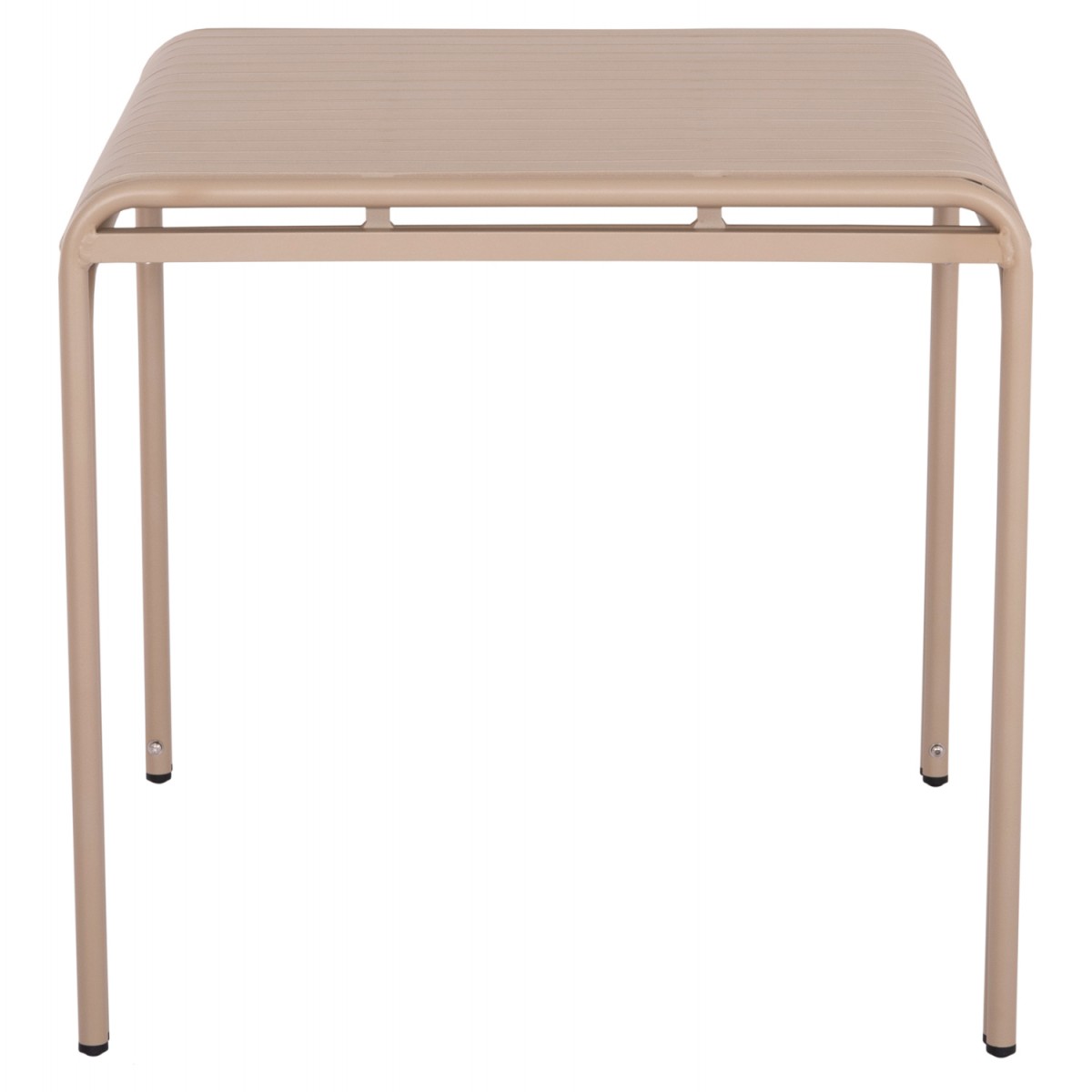 ΤΡΑΠΕΖΙ ΤΕΤΡΑΓΩΝΟ ΑΛΟΥΜΙΝΙΟΥ RACHEL HM6338.04 ΣΑΜΠΑΝΙ 80x80x76Υεκ.