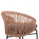 ΠΟΛΥΘΡΟΝΑ ΑΛΟΥΜΙΝΙΟΥ ORIN HM6265.01 ΣΚΟΥΡΟ ΓΚΡΙ- P.E.RATTAN ΣΕ ΦΥΣΙΚΟ 58x61x75Υεκ.