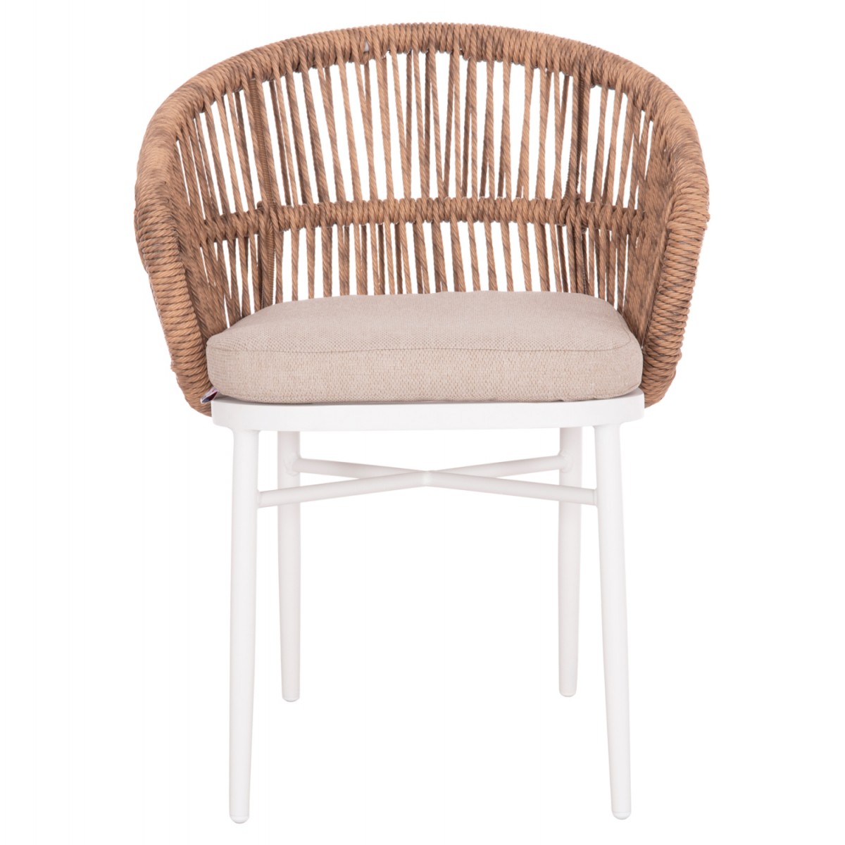 ΠΟΛΥΘΡΟΝΑ ΑΛΟΥΜΙΝΙΟΥ ORIN HM6265.02 ΛΕΥΚΗ-P.E.RATTAN ΦΥΣΙΚΟ-ΜΠΕΖ ΜΑΞΙΛΑΡΙΑ 58x61x75Υ