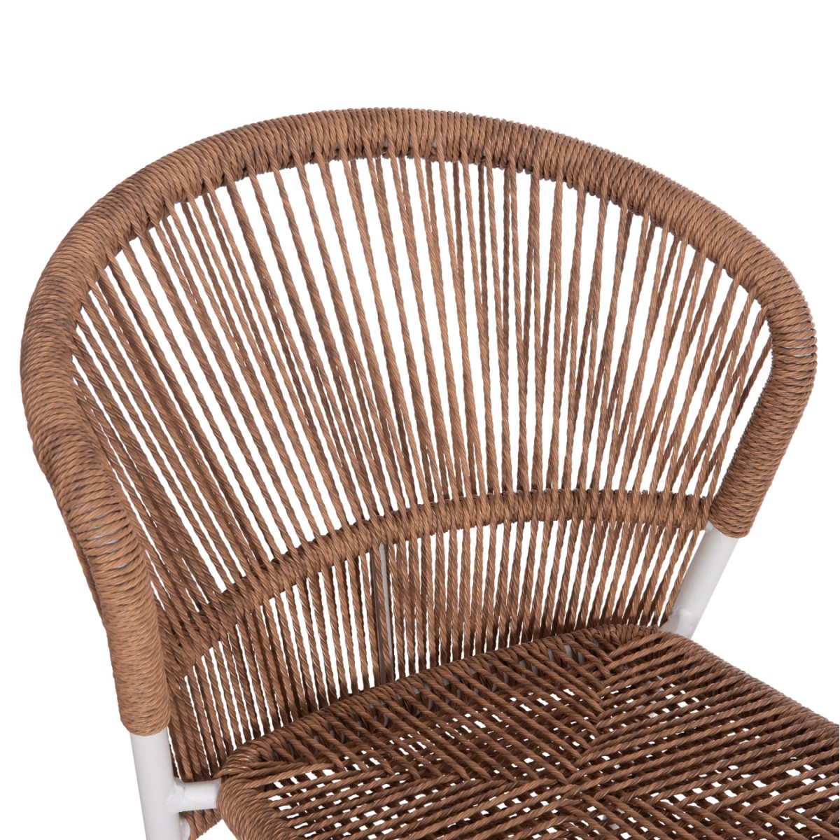 ΚΑΡΕΚΛΑ ΑΛΟΥΜΙΝΙΟΥ LYNN HM6267.02 ΛΕΥΚΟΣ ΣΚΕΛΕΤΟΣ-P.E.RATTAN ΦΥΣΙΚΟ 57x61x79Υεκ