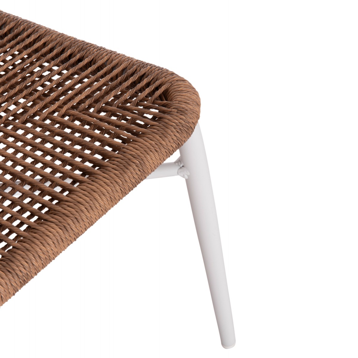 ΚΑΡΕΚΛΑ ΑΛΟΥΜΙΝΙΟΥ LYNN HM6267.02 ΛΕΥΚΟΣ ΣΚΕΛΕΤΟΣ-P.E.RATTAN ΦΥΣΙΚΟ 57x61x79Υεκ