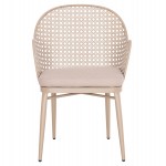 ΠΟΛΥΘΡΟΝΑ ΑΛΟΥΜΙΝΙΟΥ OREGO HM6268.03 ΚΑΠΟΥΤΣΙΝΟ-ΜΑΞΙΛΑΡΙ ΜΠΕΖ 58x55x83Υεκ.