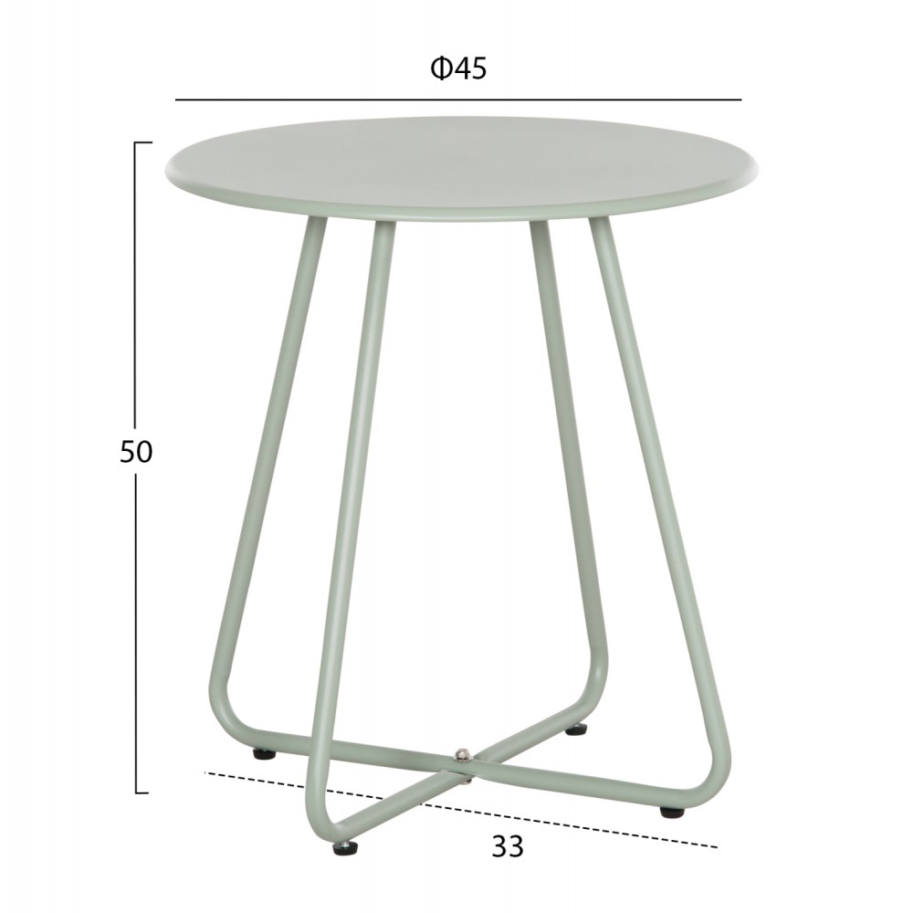 ΒΟΗΘΗΤΙΚΟ ΤΡΑΠΕΖΑΚΙ ΜΕΤΑΛΛΙΚΟ ΣΤΡΟΓΓΥΛΟ SAMMON HM6271.06 ΦΥΣΤΙΚΙ Φ45x50Υεκ