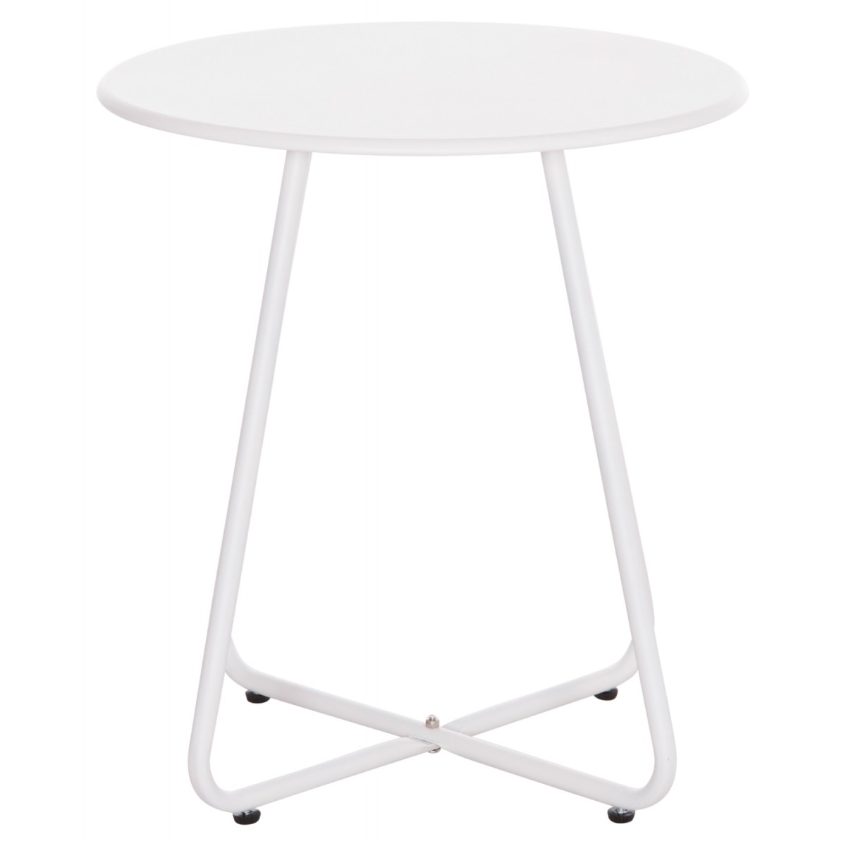 ΒΟΗΘΗΤΙΚΟ ΤΡΑΠΕΖΑΚΙ ΜΕΤΑΛΛΙΚΟ ΣΤΡΟΓΓΥΛΟ SAMMON HM6271.02 ΛΕΥΚΟ Φ45x50Υεκ