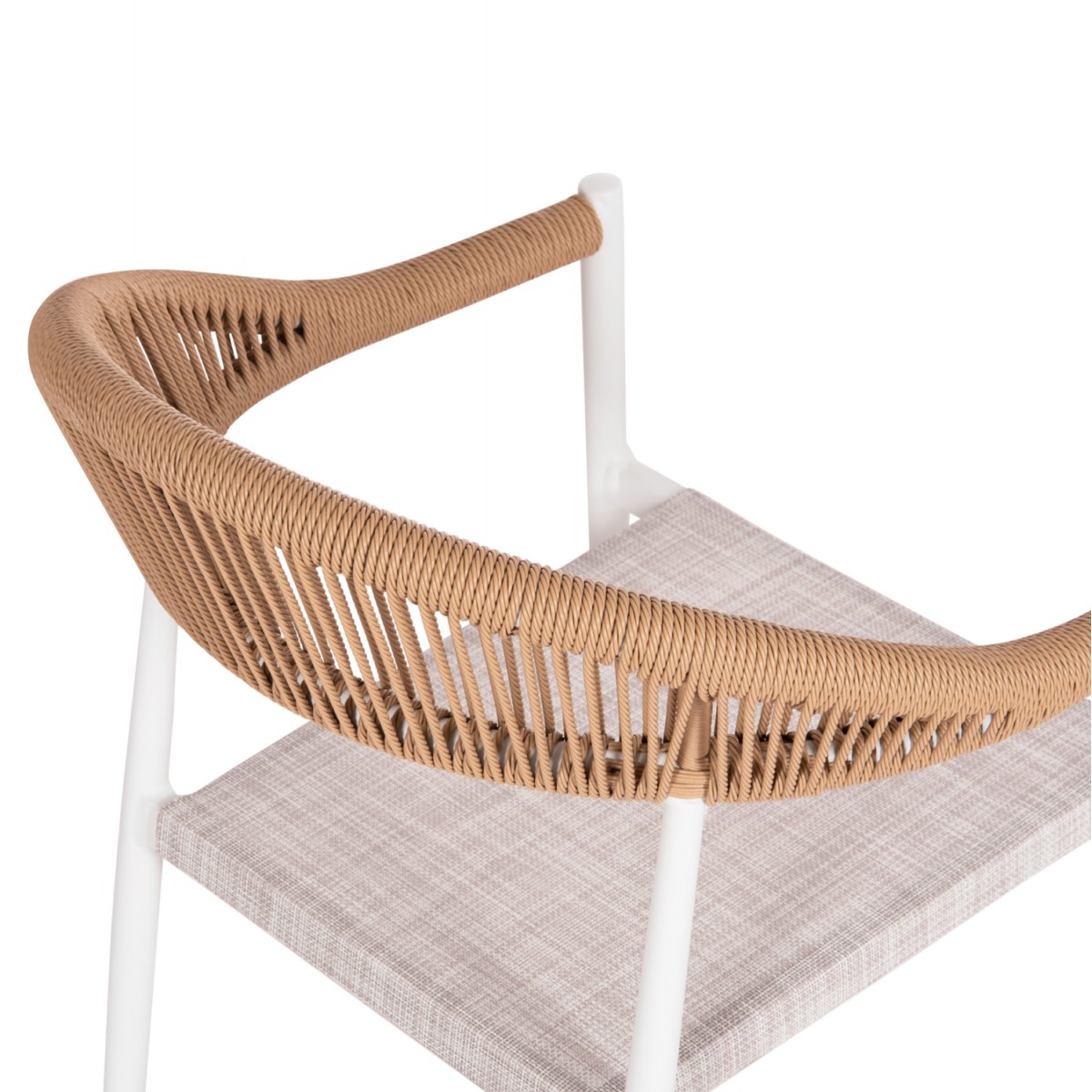 ΠΟΛΥΘΡΟΝΑ BERG HM6284.01 ΑΛΟΥΜΙΝΙΟ & TEXTILENE ΛΕΥΚΟ--P.E.TWISTED RATTAN 55x56x79Υεκ