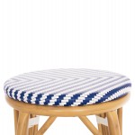 ΣΚΑΜΠΟ ΑΛΟΥΜΙΝΙΟΥ ΜΕΣ.ΥΨΟΥΣ CHINO HM6286.05 BAMBOO LOOK & TEXTILENE ΜΠΛΕ 43x43x65Υεκ