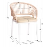 ΠΟΛΥΘΡΟΝΑ ΑΛΟΥΜΙΝΙΟΥ MAGNET HM6287.02 ΛΕΥΚΟ ΜΕ ΜΠΕΖ P.E.ΣΧΟΙΝΙ 59x61x81.5Υεκ