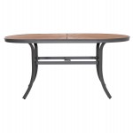 ΤΡΑΠΕΖΙ ΟΒΑΛ ΕΞ.ΧΩΡΟΥ TELAMO HM6288.01 ΑΛΟΥΜΙΝΙΟ ΑΝΘΡΑΚΙ-POLYWOOD ΦΥΣΙΚΟ 160x90x73,5Υεκ