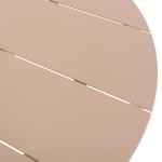 ΤΡΑΠΕΖΙ ΣΤΡΟΓΓΥΛΟ ΑΛΟΥΜΙΝΙΟΥ HIGER HM6289.04 ΚΑΠΟΥΤΣΙΝΟ Φ90x74Yεκ.