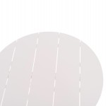 ΤΡΑΠΕΖΙ ΣΤΡΟΓΓΥΛΟ ΑΛΟΥΜΙΝΙΟΥ HIGER HM6289.02 ΛΕΥΚΟ Φ90x74Yεκ.