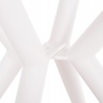 ΤΡΑΠΕΖΙ ΣΤΡΟΓΓΥΛΟ ΑΛΟΥΜΙΝΙΟΥ HIGER HM6289.02 ΛΕΥΚΟ Φ90x74Yεκ.