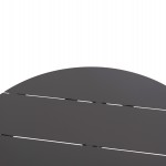 ΤΡΑΠΕΖΙ ΣΤΡΟΓΓΥΛΟ ΑΛΟΥΜΙΝΙΟΥ HIGER HM6289.01 ΓΚΡΙ Φ90x74Yεκ.