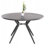 ΤΡΑΠΕΖΙ ΑΛΟΥΜΙΝΙΟΥ ΣΤΡΟΓΓΥΛΟ HIGER HM6290.01 ΓΚΡΙ Φ126x74Υεκ.