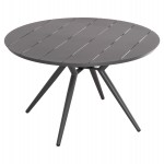 ΤΡΑΠΕΖΙ ΑΛΟΥΜΙΝΙΟΥ ΣΤΡΟΓΓΥΛΟ HIGER HM6290.01 ΓΚΡΙ Φ126x74Υεκ.