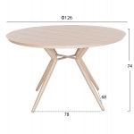 ΤΡΑΠΕΖΙ ΑΛΟΥΜΙΝΙΟΥ ΣΤΡΟΓΓΥΛΟ HIGER HM6290.04 ΚΑΠΟΥΤΣΙΝΟ Φ126x74Υεκ.