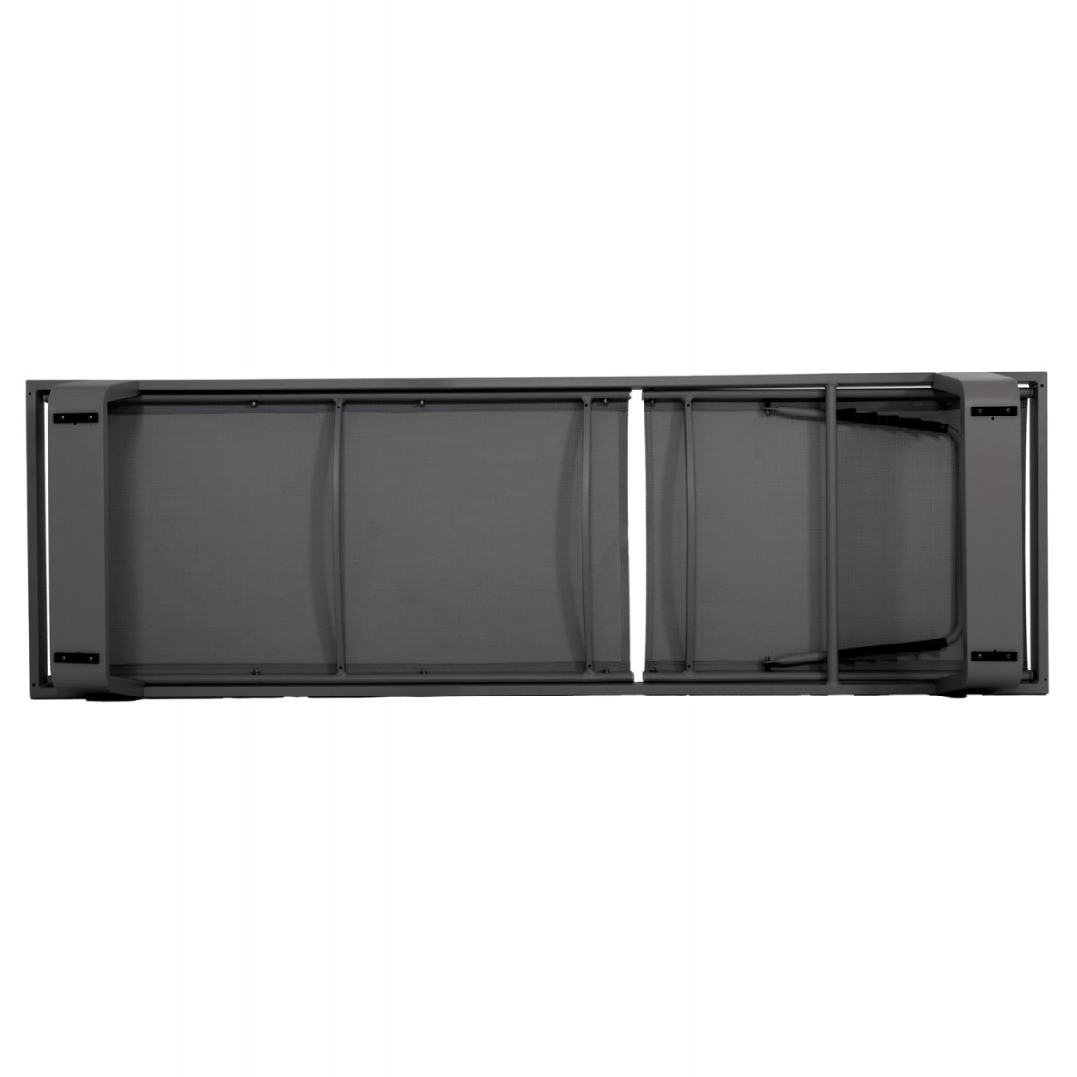 ΞΑΠΛΩΣΤΡΑ ΑΛΟΥΜΙΝΙΟΥ ΜΕ ΥΦΑΣΜΑ TESLIN RICKON HM6292.01 ΣΕ ΓΚΡΙ 198x61,5x97Υεκ.