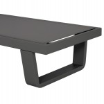 ΞΑΠΛΩΣΤΡΑ ΑΛΟΥΜΙΝΙΟΥ ΜΕ ΥΦΑΣΜΑ TESLIN RICKON HM6292.01 ΣΕ ΓΚΡΙ 198x61,5x97Υεκ.